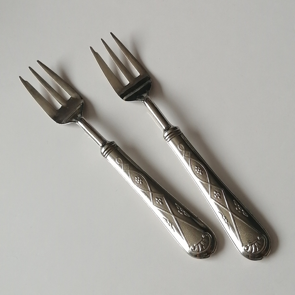Vintage 1940s Dessert Forks ARG 1000 "La San Marco" Italy